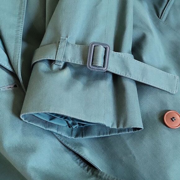 EUC Vintage John Weitz green premium quality Dupont Thermallite warm trenchcoat - Picture 11 of 12